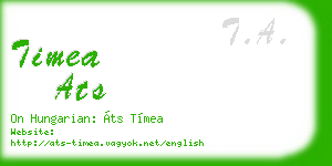 timea ats business card